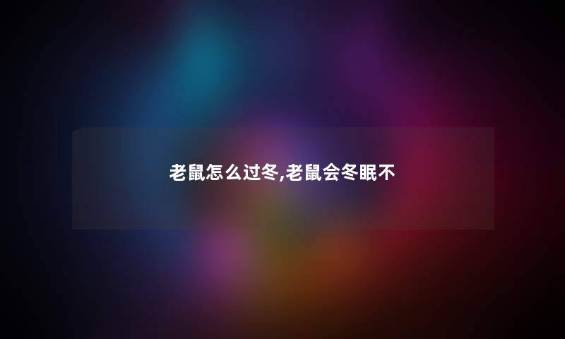 老鼠怎么过冬,老鼠会冬眠不