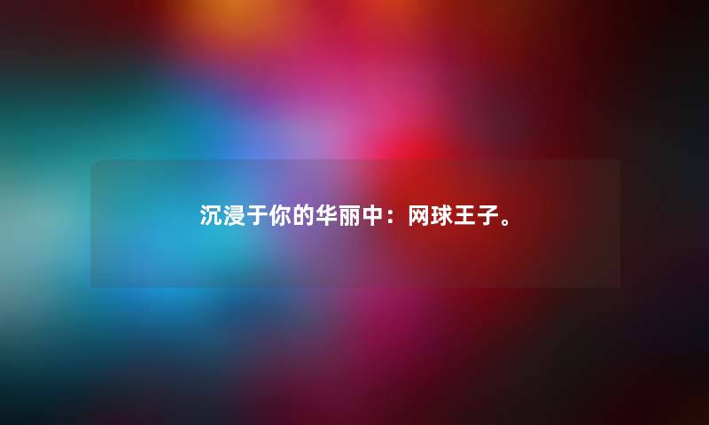沉浸于你的华丽中：网球王子。