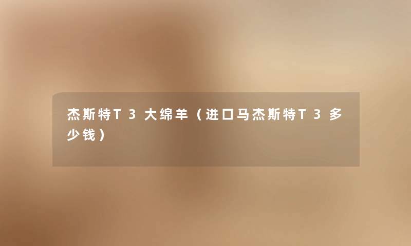 杰斯特T3大绵羊（进口马杰斯特T3多少钱）