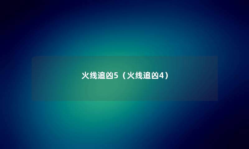 火线追凶5（火线追凶4）