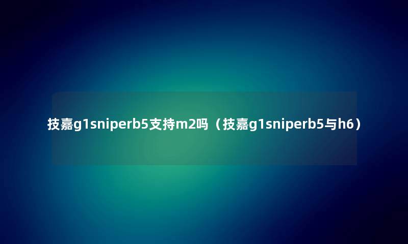 技嘉g1sniperb5支持m2吗（技嘉g1sniperb5与h6）