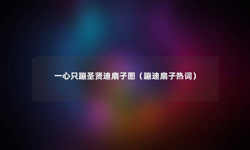 一心只蹦圣贤迪扇子图（蹦迪扇子热词）