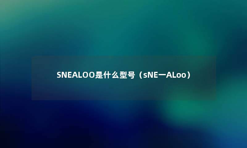 SNEALOO是什么型号（sNE一ALoo）