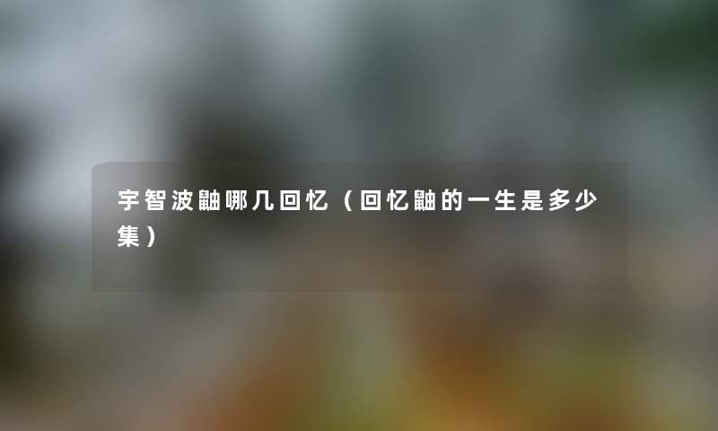 宇智波鼬哪几回忆（回忆鼬的一生是多少集）