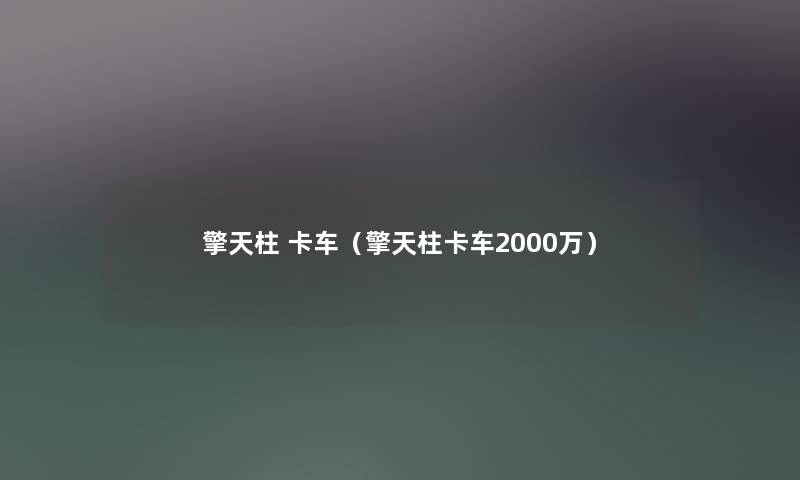 擎天柱 卡车（擎天柱卡车2000万）