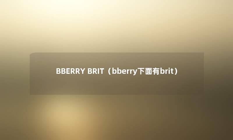BBERRY BRIT（bberry下面有brit）