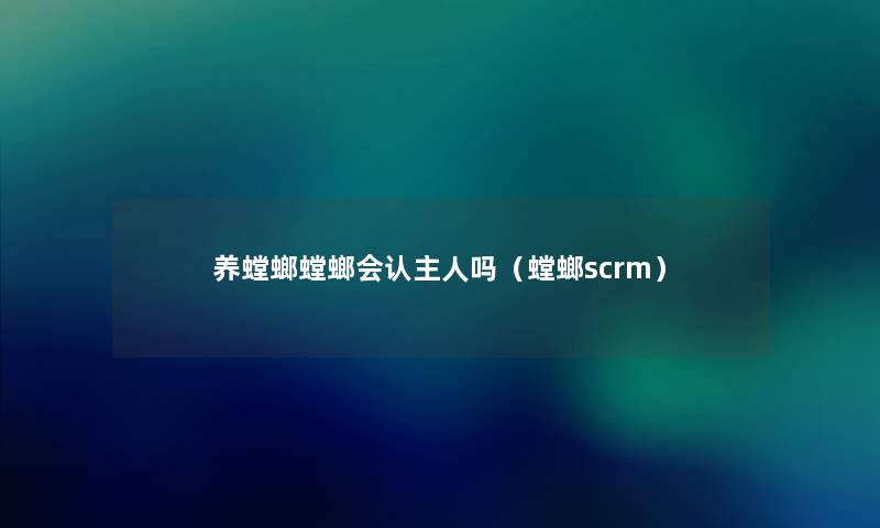 养螳螂螳螂会认主人吗（螳螂scrm）