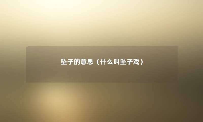 坠子的意思（什么叫坠子戏）