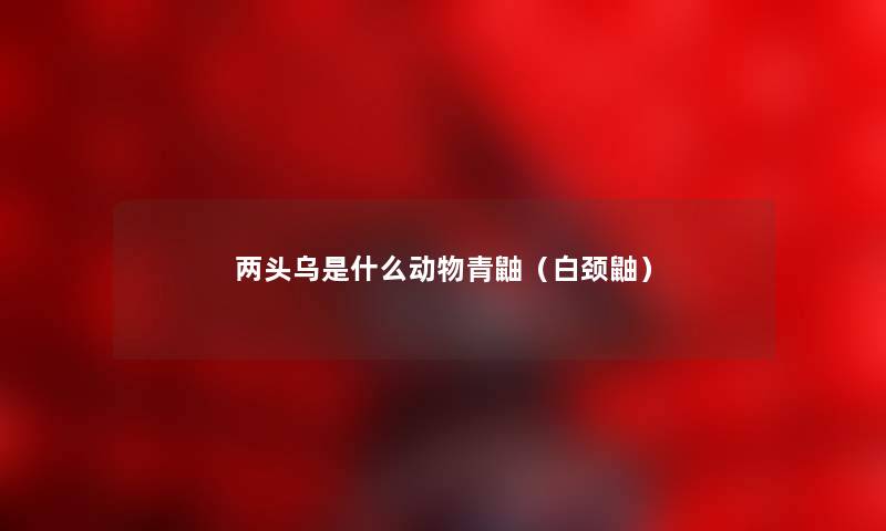 两头乌是什么动物青鼬(白颈鼬) 两头乌是什么动物青鼬(白颈鼬)