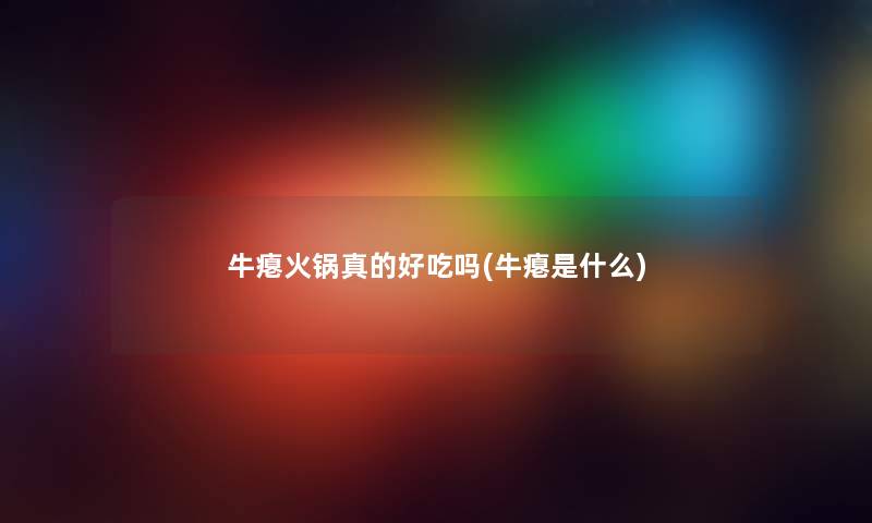 牛瘪火锅真的好吃吗(牛瘪是什么)