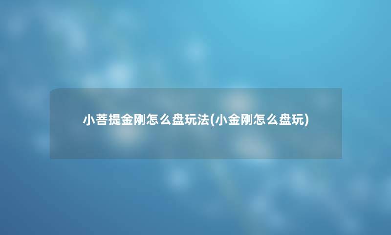 小菩提金刚怎么盘玩法(小金刚怎么盘玩) 小菩提金刚怎么盘玩法(小金刚怎么盘玩)